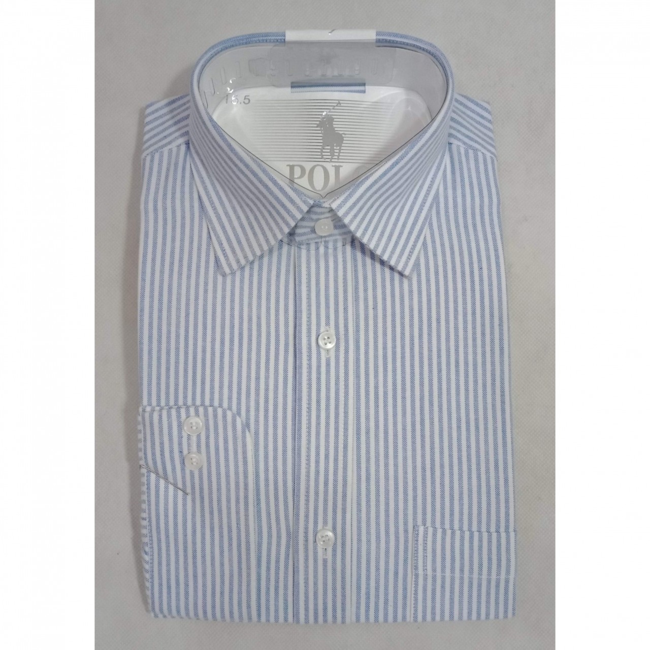 White Sky Blue Classic Lining Formal Shirt For Men