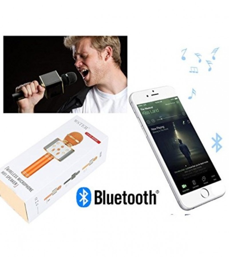 Ws-858 Wireless Handheld Usb Player Bluetooth Wireless Microphone Support Memory Card