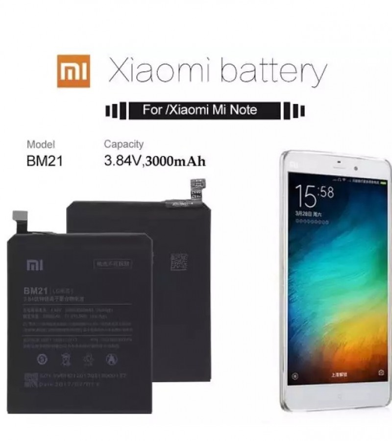 Xiaomi BM21 Battery Replacement For Xiaomi Note Battery With 2900mAh Capacity-Black