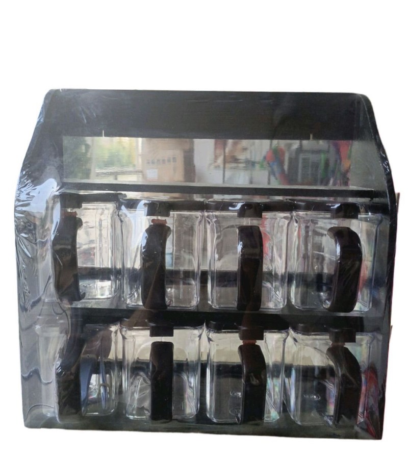 wood spice box rack | wood Masala box | 8 boxes spice rack