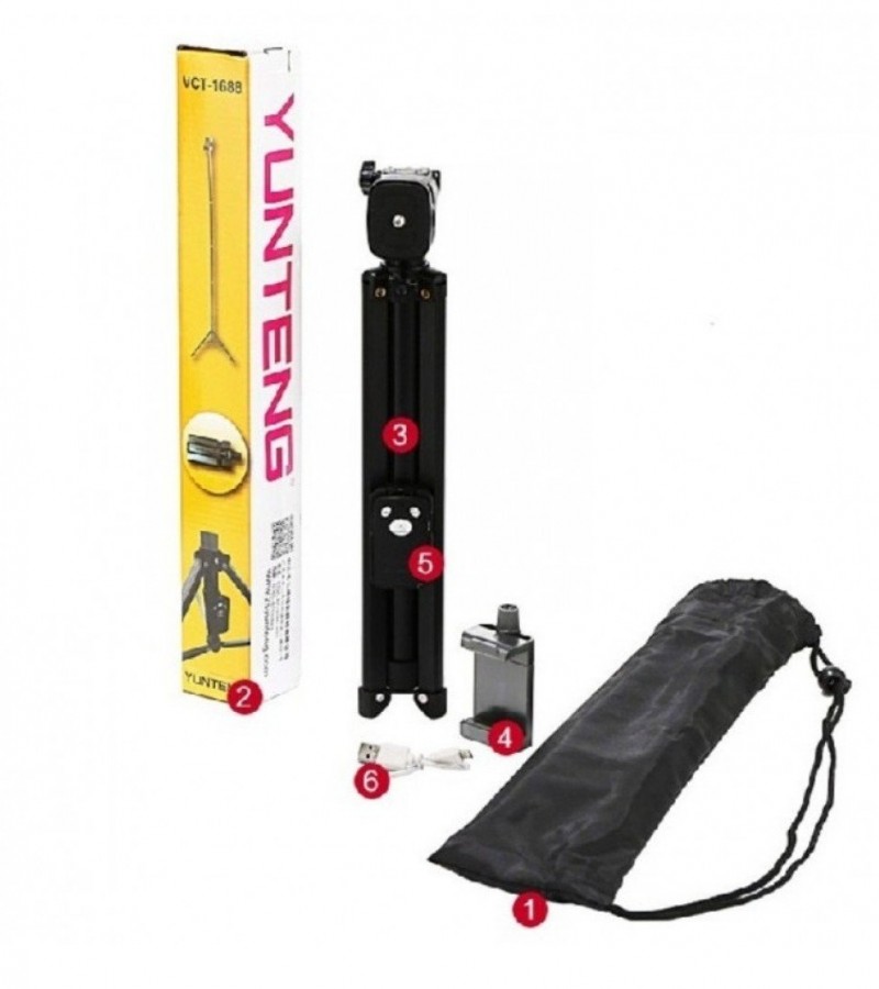 YUNTENG VCT-1688 STAND 2 IN 1 HAND TRIPOD