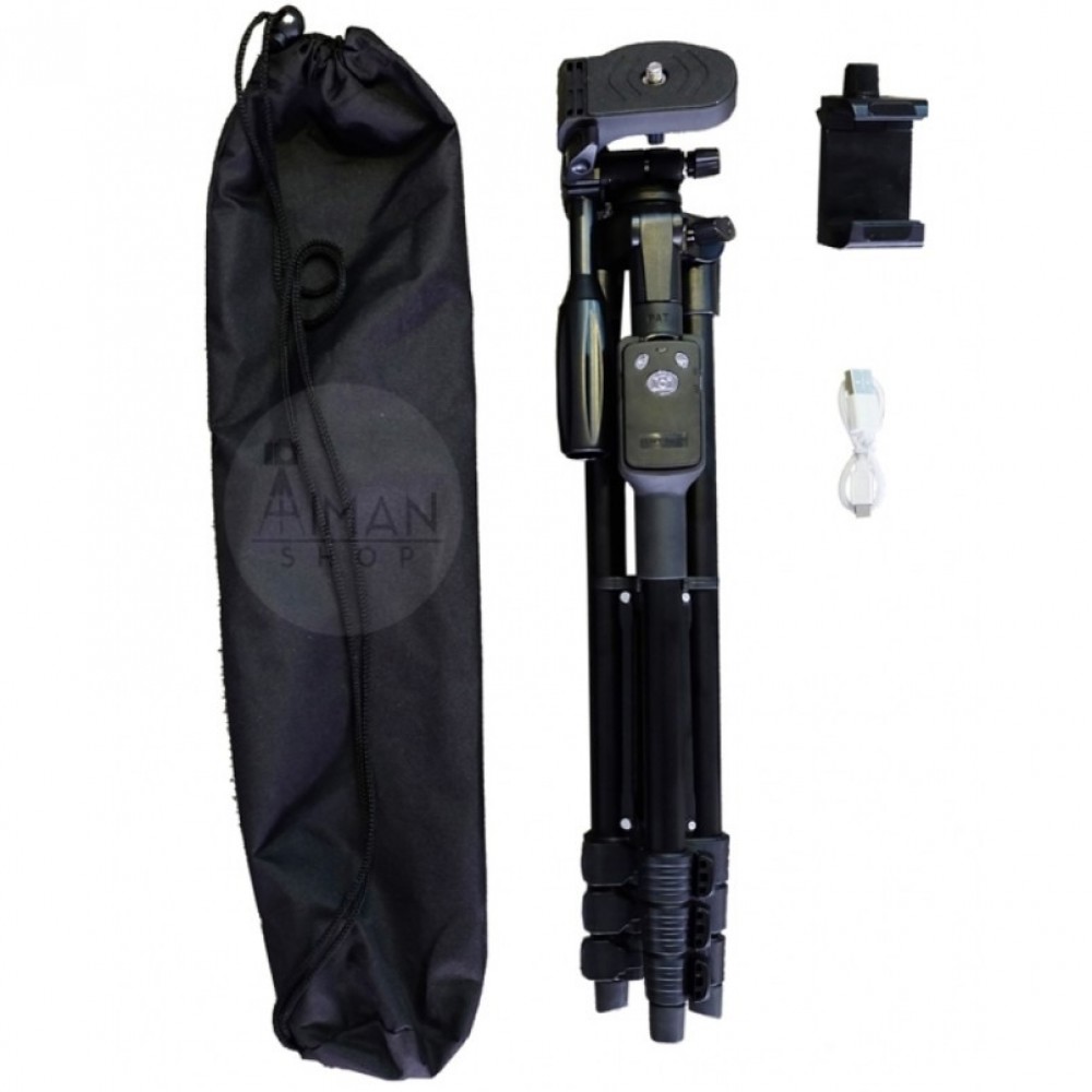 Yunteng VCT5218 Professional Camera Tripod Portable For Camera And Mobile Phones Photograph - Black