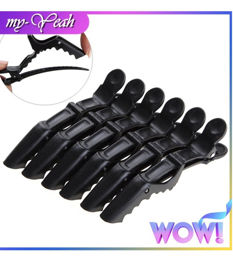 6Pcs/Pack Hair Salon Plastic Crocodile Barrette Hair Section Clip Grip Hairdressing Clamps Claw