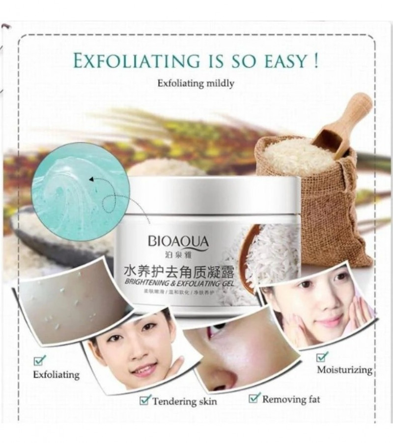 BIOAQUA Exfoliating Rice Gel Face Scrub Shrink Pores - BQY05671