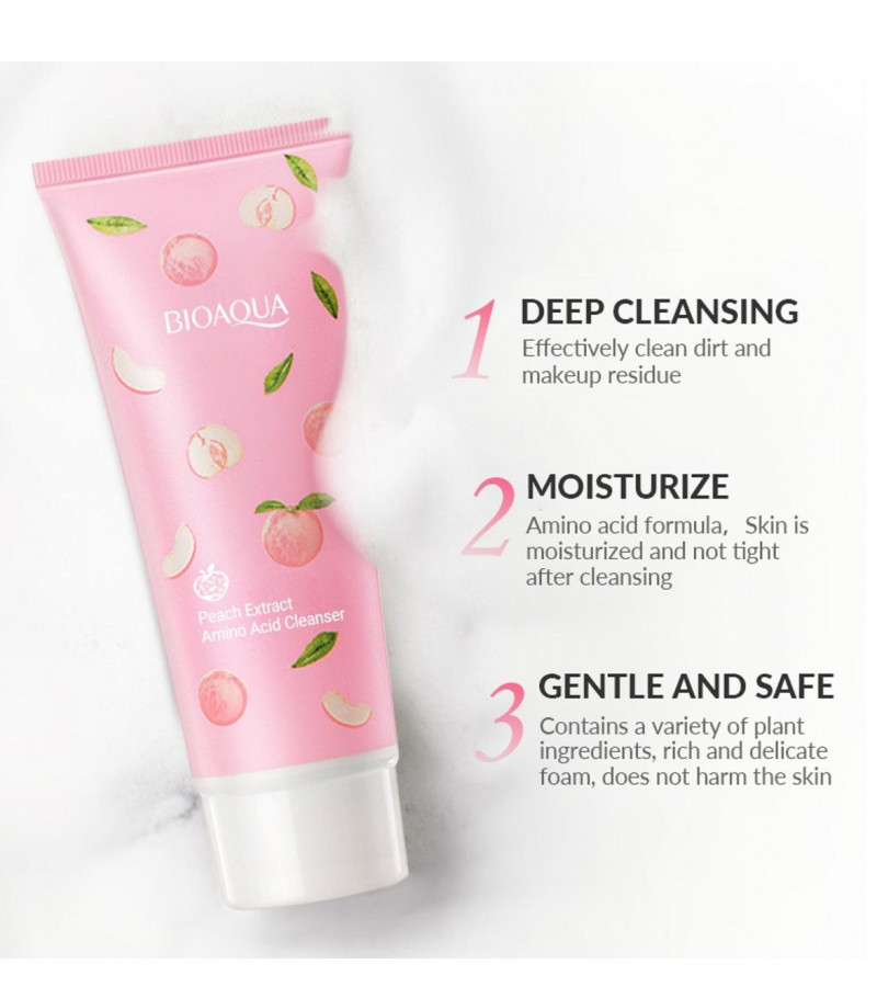 Bioaqua Peach Extract Amino Acid Cleanser 100g BQY72653
