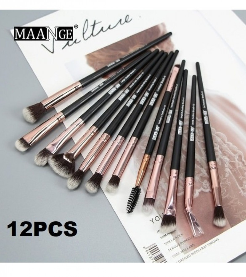 MAANGE 12 pcs/lot Makeup Brushes Set Eye Shadow Blending Eyeliner
