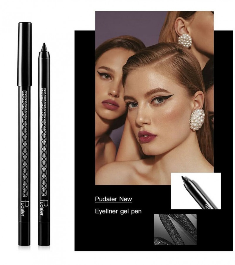 Pudaier Pencil Gel Black Long Lasting Eyeliner Cosmetic Makeup Eye Liner Pen
