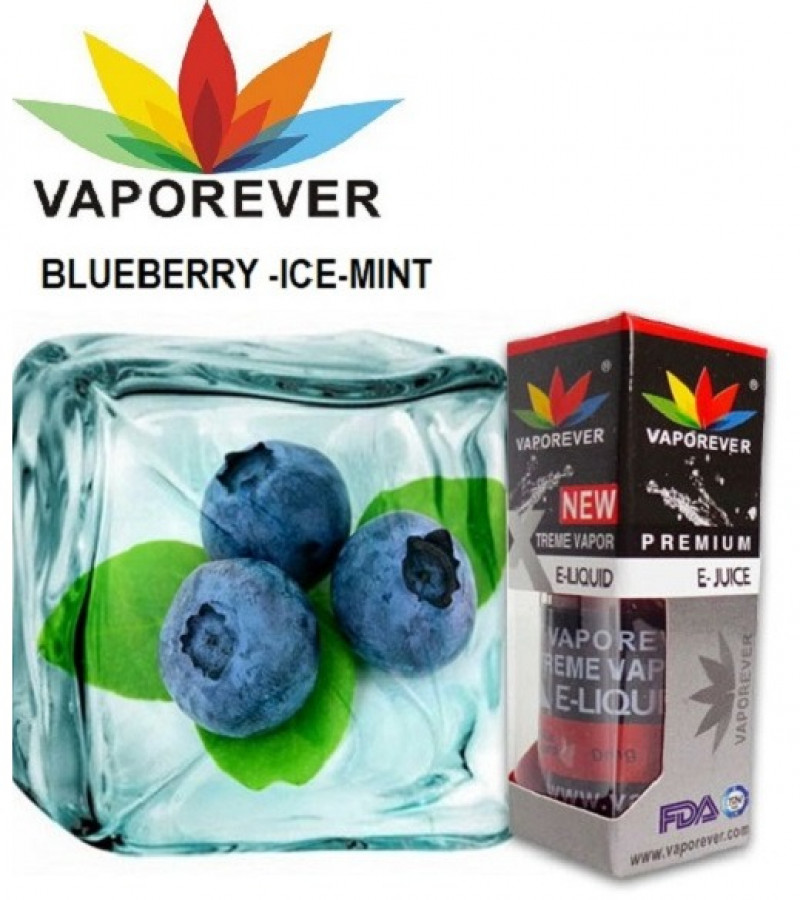 Vaporever E-Liquid Vape Juice 30ml in 0mg, Nicotine Vapor(BLUEBERRY ICE mINT)