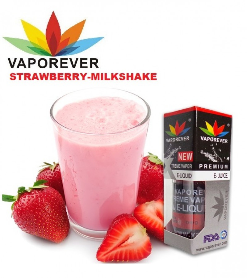 Vaporever E-Liquid Vape Juice 30ml in 0mg, Nicotine Vapor(strawberry Milkshake)